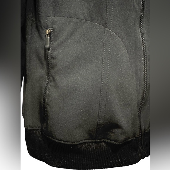 ZENERGY BY CHICO’S Black Zip Up Jacket Size 0/S/4-6 Sporty Athletic Chic Sleek - Picture 5 of 16